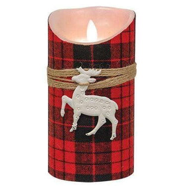 Deer Lodge LED Flicker Pillar, 3.5